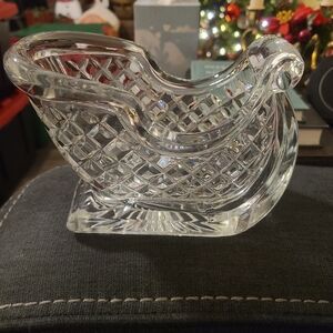 Vintage St. George 24% Lead Crystal Sleigh